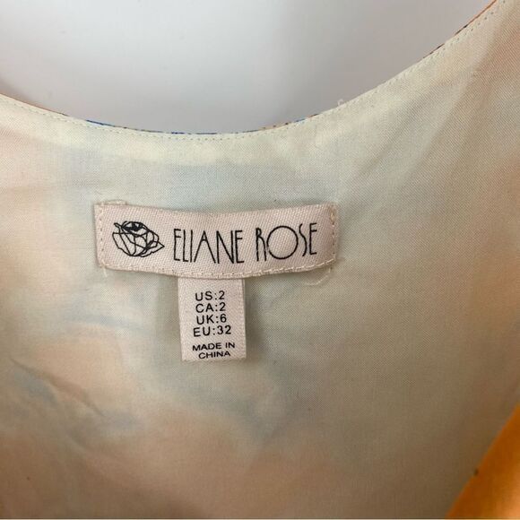 Eliane Rose Women’s Scoop Neck Paisley Print Mini Slip Dress size 2 - Picture 2 of 3